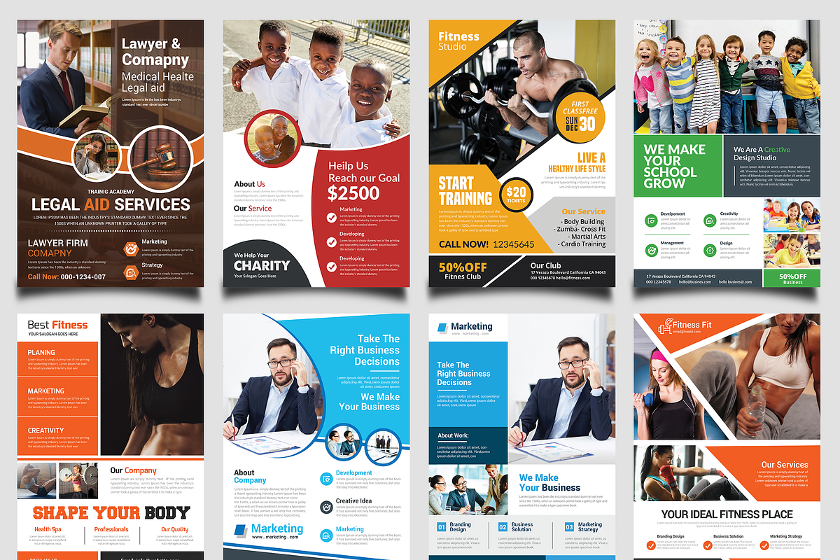 New-150 Multipurpose Flyers Bundle, a Flyer Template by AfzaalGraphics (Photo 34 of 35)