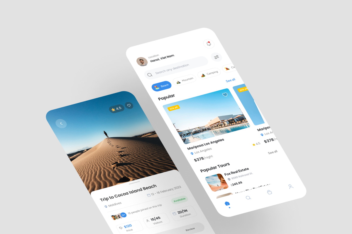 My Trip - Travel App UI Kit, an UI Kit Template by iDoodle Studio (Photo 3 of 4)