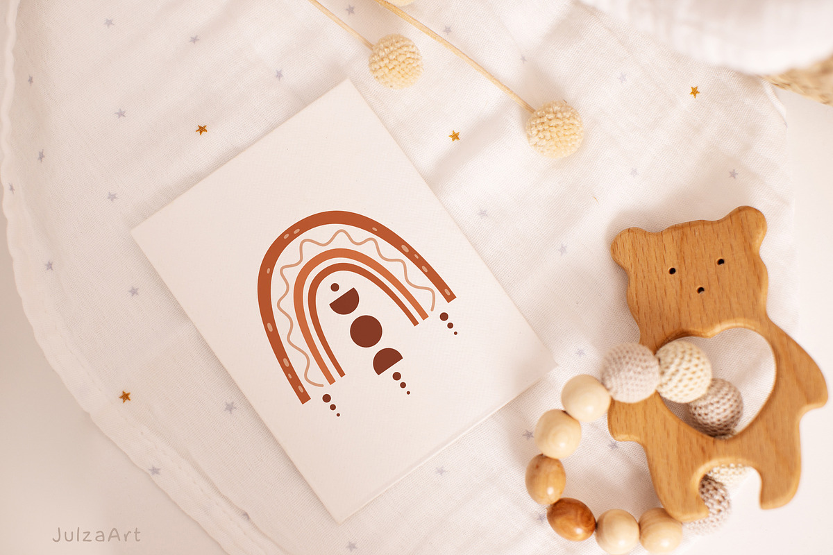 Rainbow clipart & patterns, an Object Illustration by JulzaArt (Photo 5 of 9)