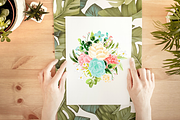 Pink mint floral clipart, an Illustration by heyiamalice (Thumbnail 8 of 13)