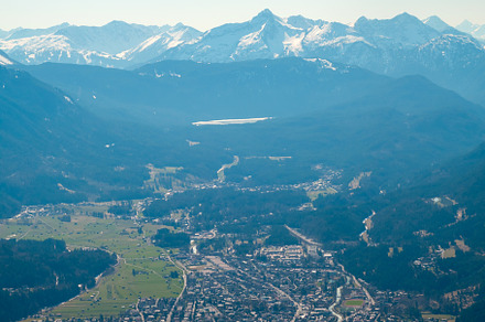 Winter landscape view of Garmisch