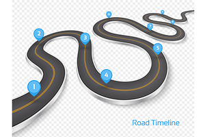 Winding 3D Road Concept On A