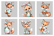 Whimsical Easter Fox Clipart, an Illustration by Black Bird Studio (Thumbnail 5 of 5)