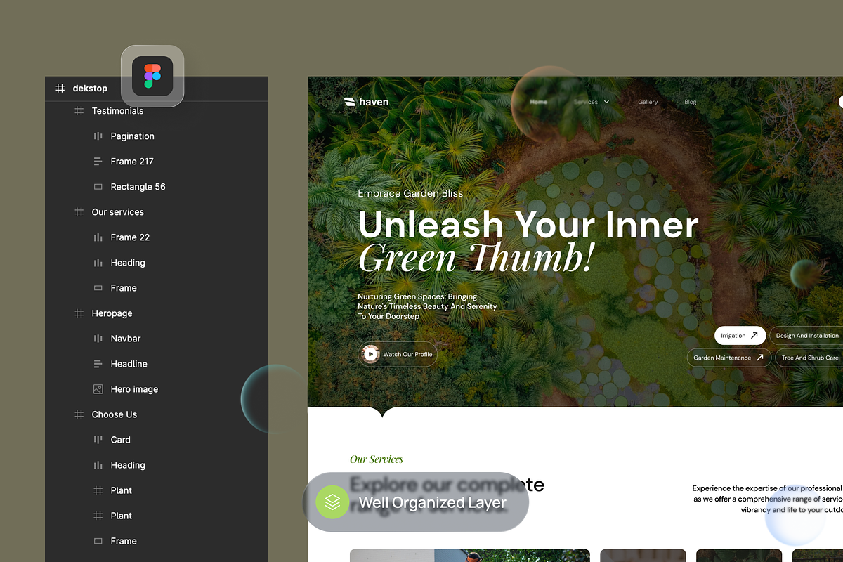 Botanical Garden Landing Page, a Landing Page Template by SLAB! Design (Photo 2 of 4)