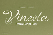 Vinecta - Retro Script Font, a Script Font by Dhabee (Thumbnail 1 of 16)