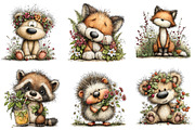Whimsical Summer Woodland Animals, an Illustration by Dream Creation (Thumbnail 3 of 8)