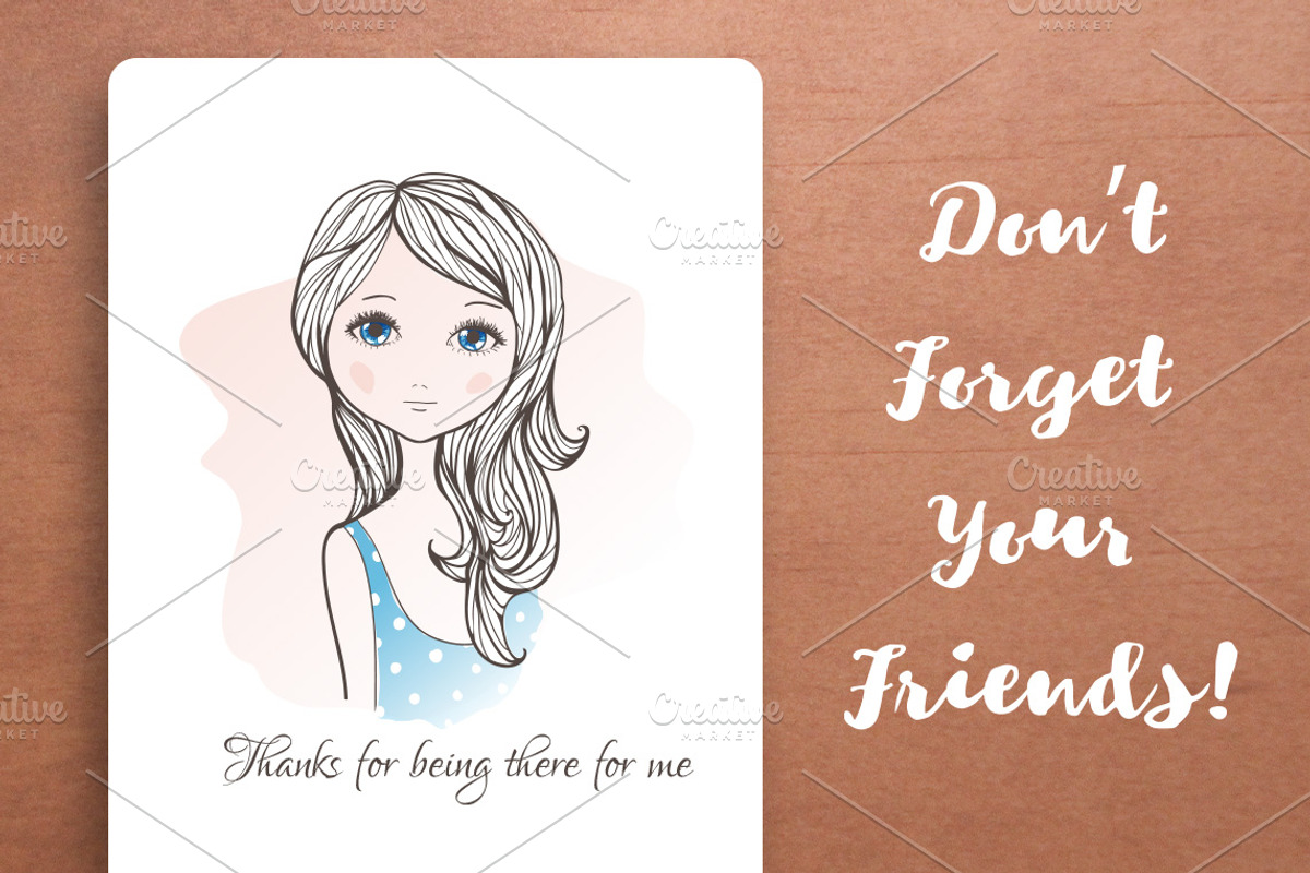 Hand Drawn Greetings Cards, a Person Illustration by Designifty (Photo 3 of 5)