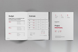 Red Project Proposal Brochure Layout