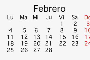 February 2019 Planing Calendar