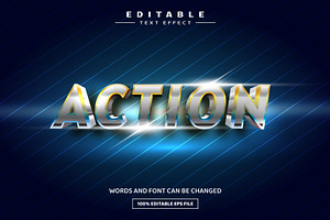 Action 3D Editable Text Effect