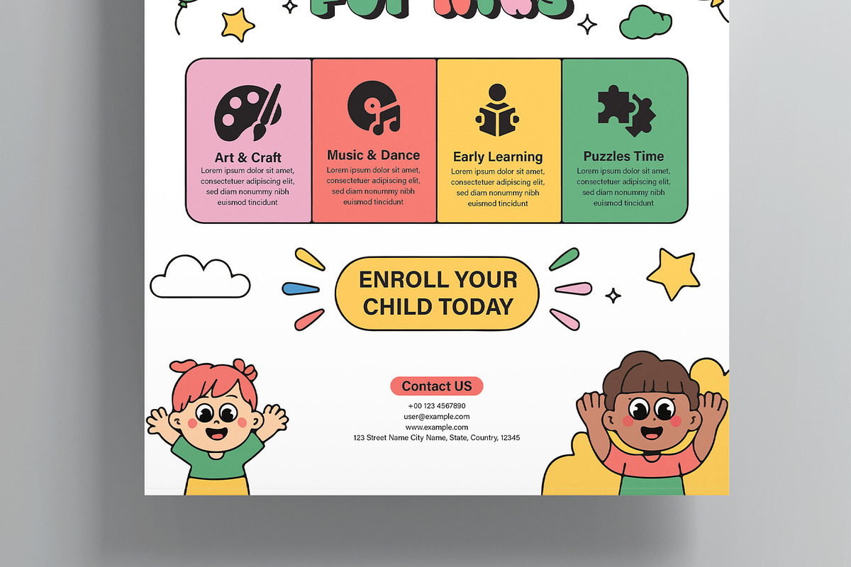 Interactive Learning for Kids, a Stationery Template by MightyDesign (Photo 3 of 8)