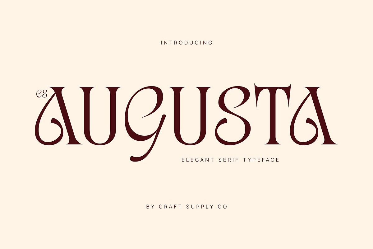 CS Augusta – Elegant Serif Font, a Serif Font by Craft Supply Co. (Photo 1 of 8)
