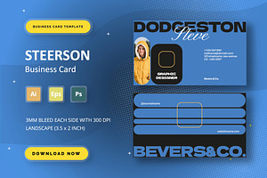 Steerson - Business Card, a Business Card Template by StreaksideStd