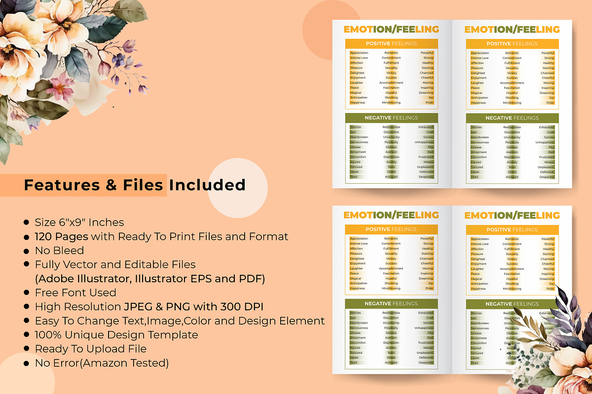 Positive and Negative Emotion Kdp, a Stationery Template by Hurairagraphics (Photo 4 of 4)