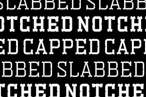 Esbury - A Notched Display Font