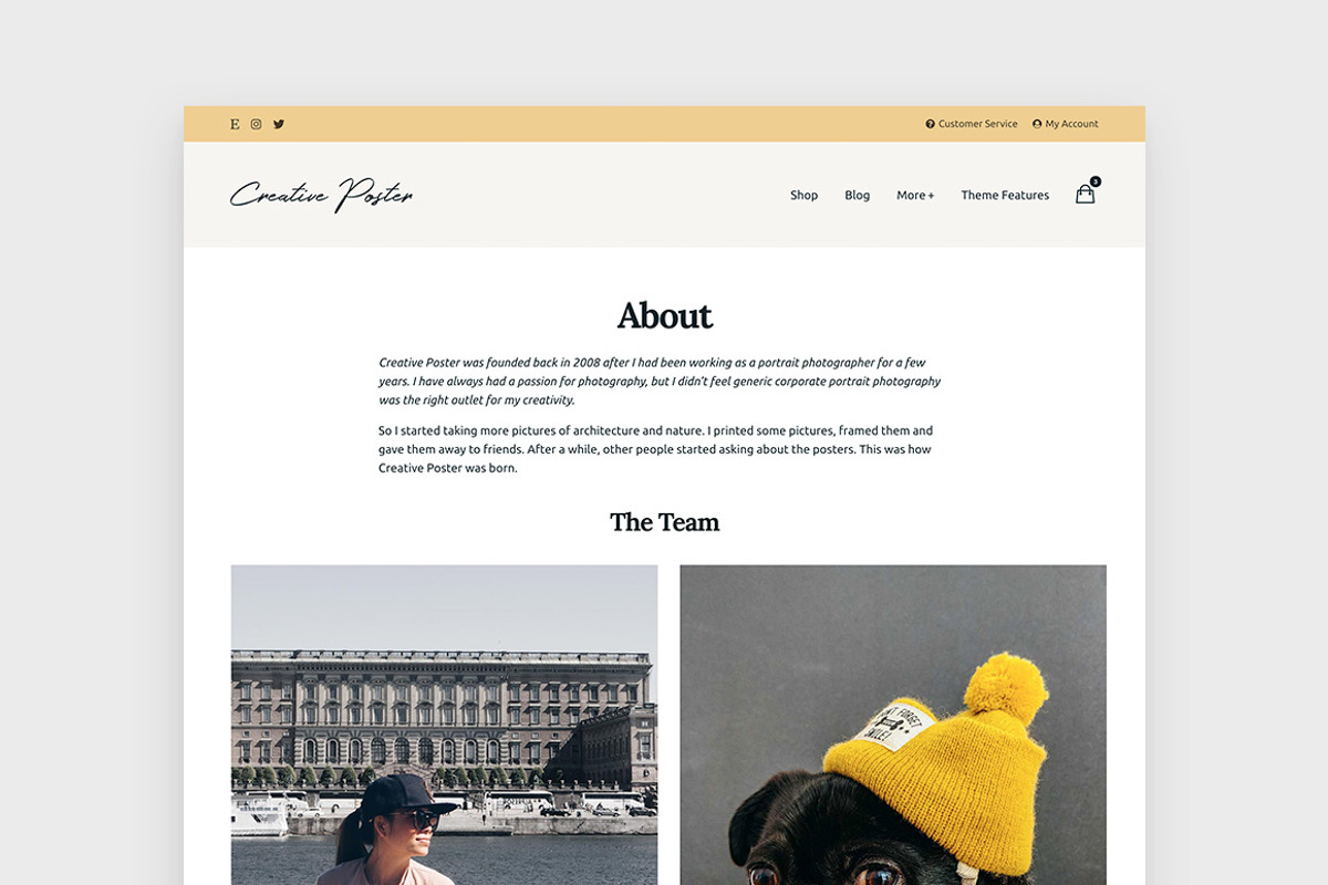 Creative Poster - Minimal Theme, a WordPress Template by Hello Detail (Photo 4 of 6)