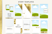 White and Gold Instagram Template, a Social Media Template by Innova Studio (Thumbnail 5 of 10)