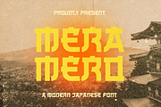Mera Mero - A Modern Japanese Font, a Handwritten Font by Marvadesign (Thumbnail 1 of 6)