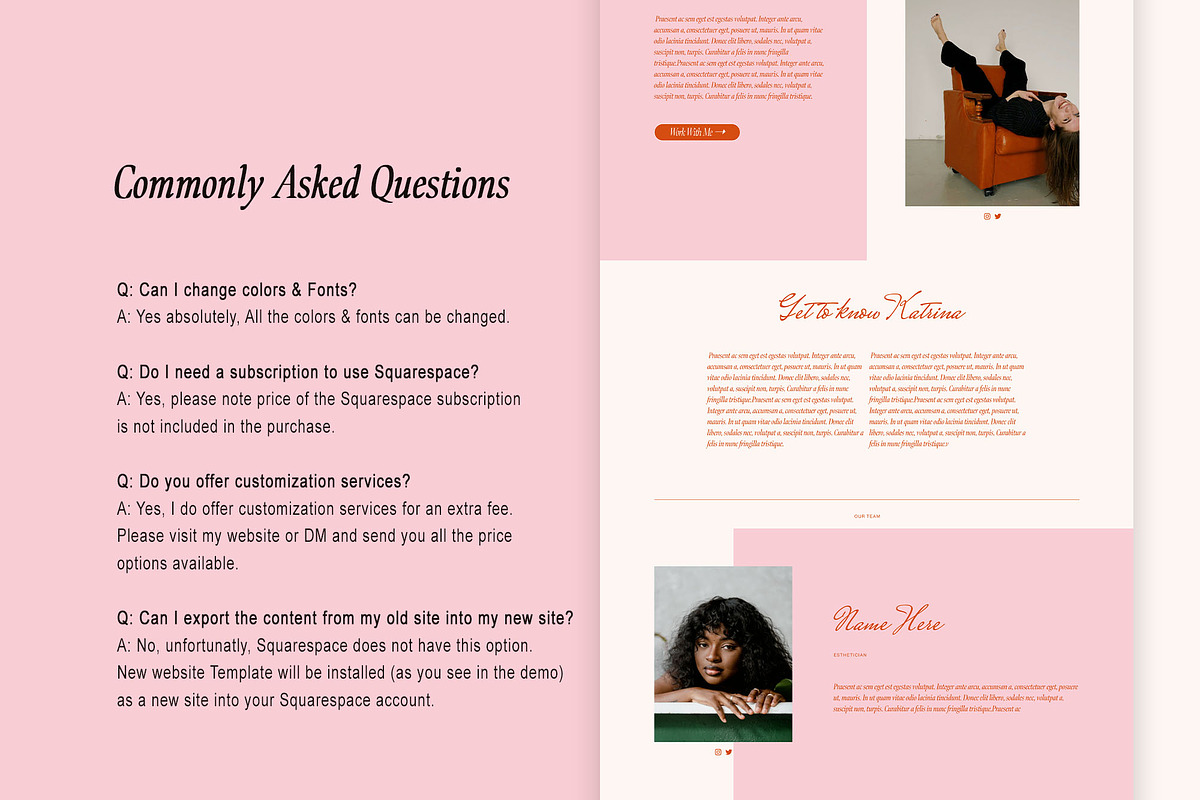 Squarespace 7.1 Website Template, a Landing Page Template by Kseniia_Design (Photo 10 of 11)