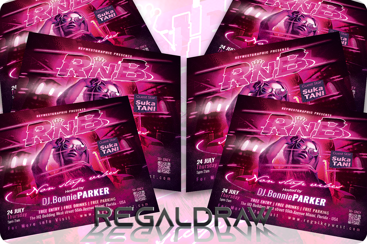 RnB Music Flyer, a Flyer Template by regalDRAW (Photo 3 of 3)