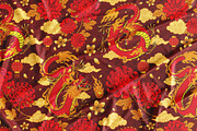 Asian Red Dragon Seamless Pattern, a Pattern Graphic by bazzier_graphik (Thumbnail 2 of 5)