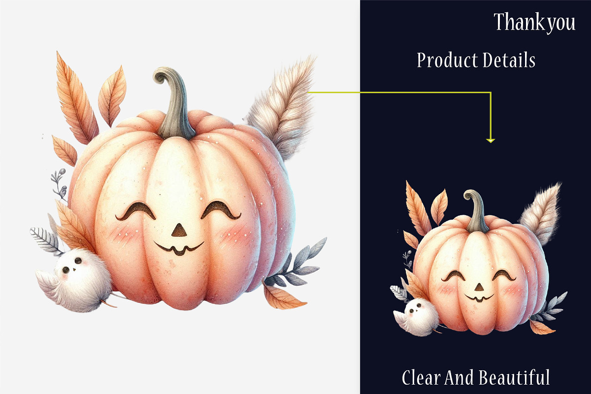 Dreamy Cute Halloween Clipart, a Graphic by designcity5 (Photo 4 of 5)