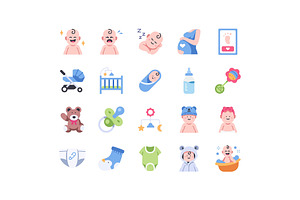 20 Baby Icon Set