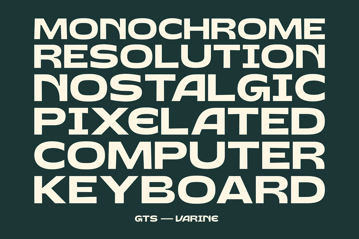 Gts Varine - Wide Display Font, a Sans Serif Font by Graptail (Photo 5 of 14)