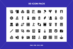 Photography icons, an Outline Icon by Wencory