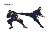 Fighters practicing martial arts set, a Sport Illustration by Good Studio (Thumbnail 9 of 13)