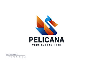 Pelican Gradient Colorful Logo, a Branding & Logo Template by yuanesei