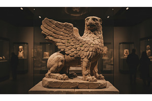 Ancient winged griffin sculpture, an Architecture Photo by Igor Tichonow