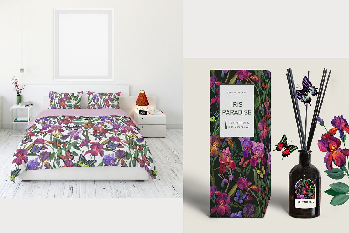 Iris Floral, Luxury Patterns, a Pattern Graphic by lukodje (Photo 5 of 6)