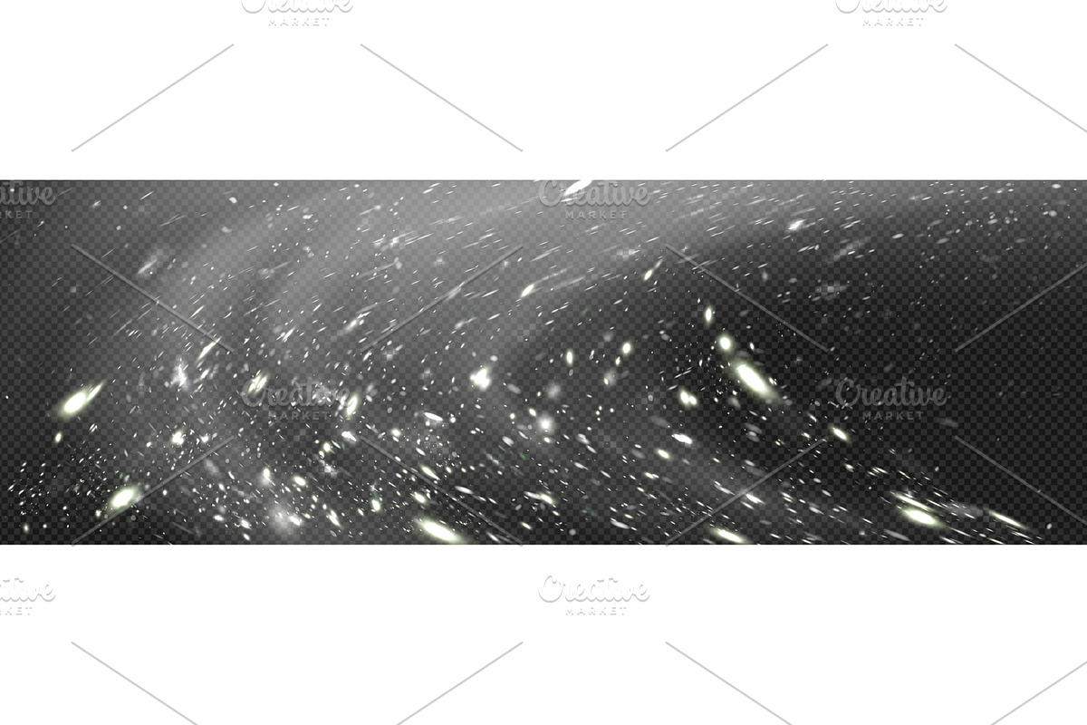 Snowfall sparkle and snowstorm flake, an Illustration by art PVP - market