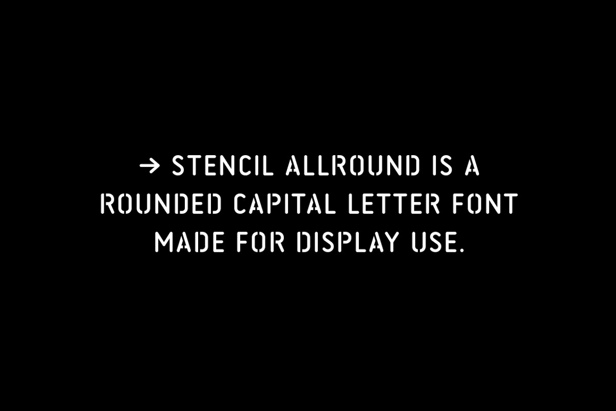 Stencil Allround Typeface preview 2