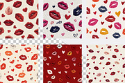 Kisses Lips and Hearts Pattern, a Pattern Graphic by SVGArt (Thumbnail 4 of 8)