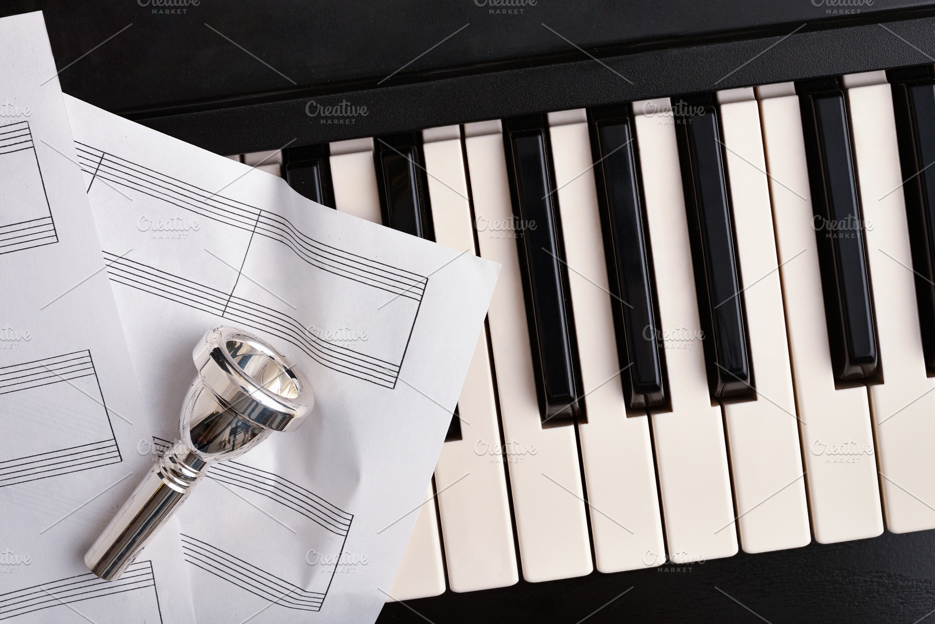 Concert for piano and brass instruments with keys and mouthpiece, an Arts & Entertainment Photo by Davizro's Market