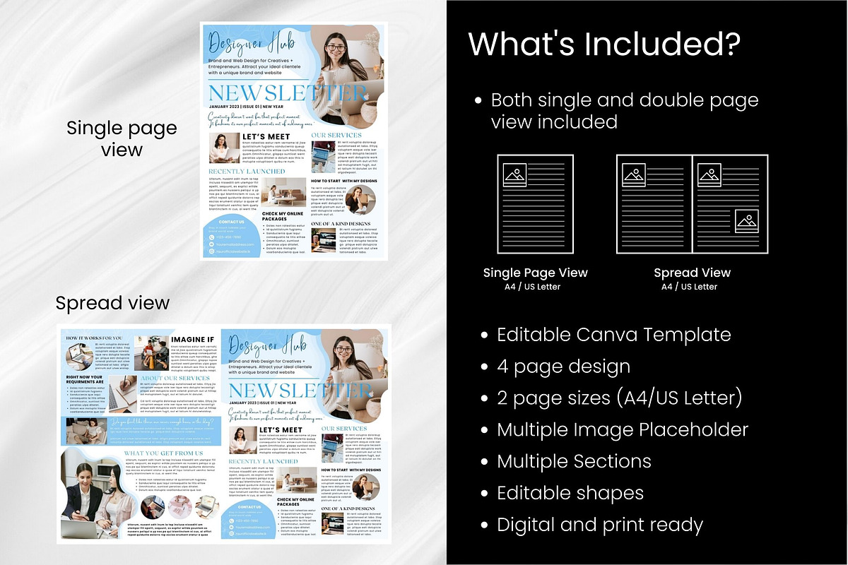 Canva Business Newsletter Template, an Email Template by PixelCraft (Photo 6 of 15)