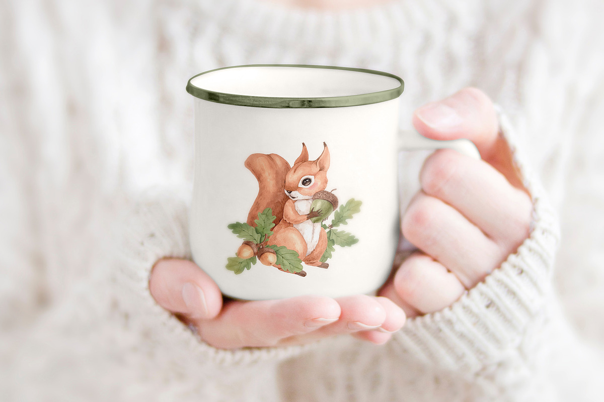 Watercolor Forest Animals set, an Animal Illustration by Alamella (Photo 4 of 12)