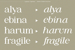 Lagoonya Modern Stylish Serif