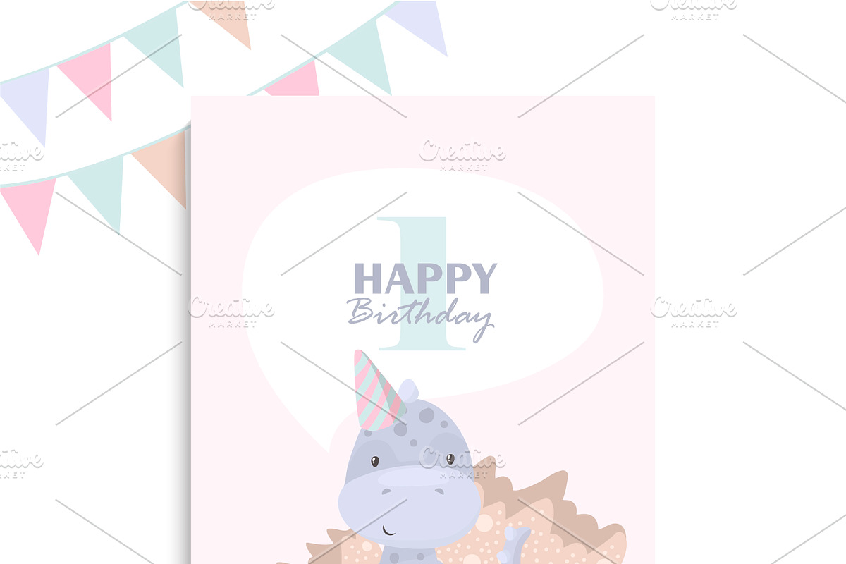 Happy birthday greeting card, an Invitation Template by Doodle_flower
