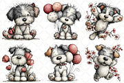 Whimsical Silver Spring Dog Clipart, an Illustration by Black Bird Studio (Thumbnail 3 of 5)