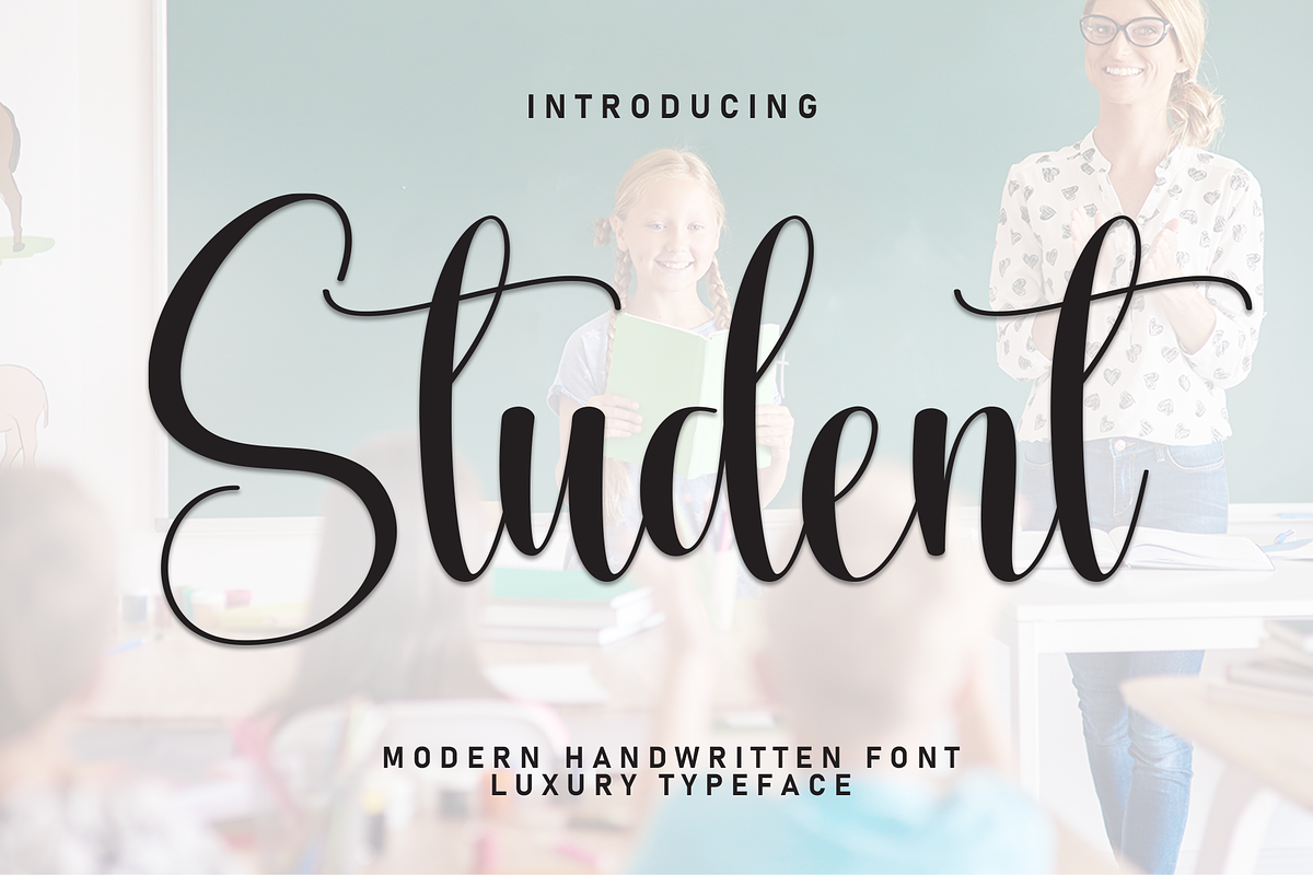 Student | Script Font, a Handwritten Font by Scratchones (Photo 1 of 8)