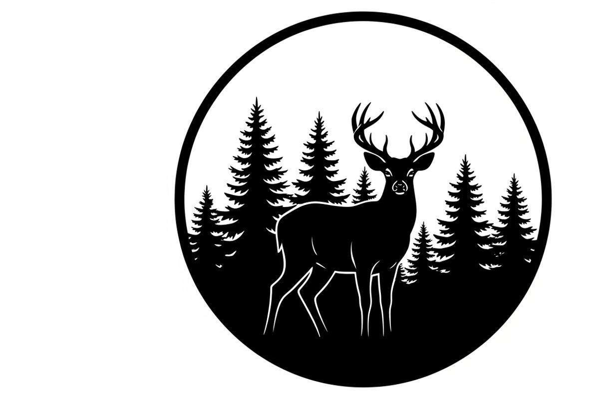Beautiful deer forest circle art, an Illustration by Amazin_art (Photo 29 of 32)
