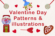 Valentines patterns & illustrations, a Pattern Graphic by CandiesnPixels (Thumbnail 1 of 7)