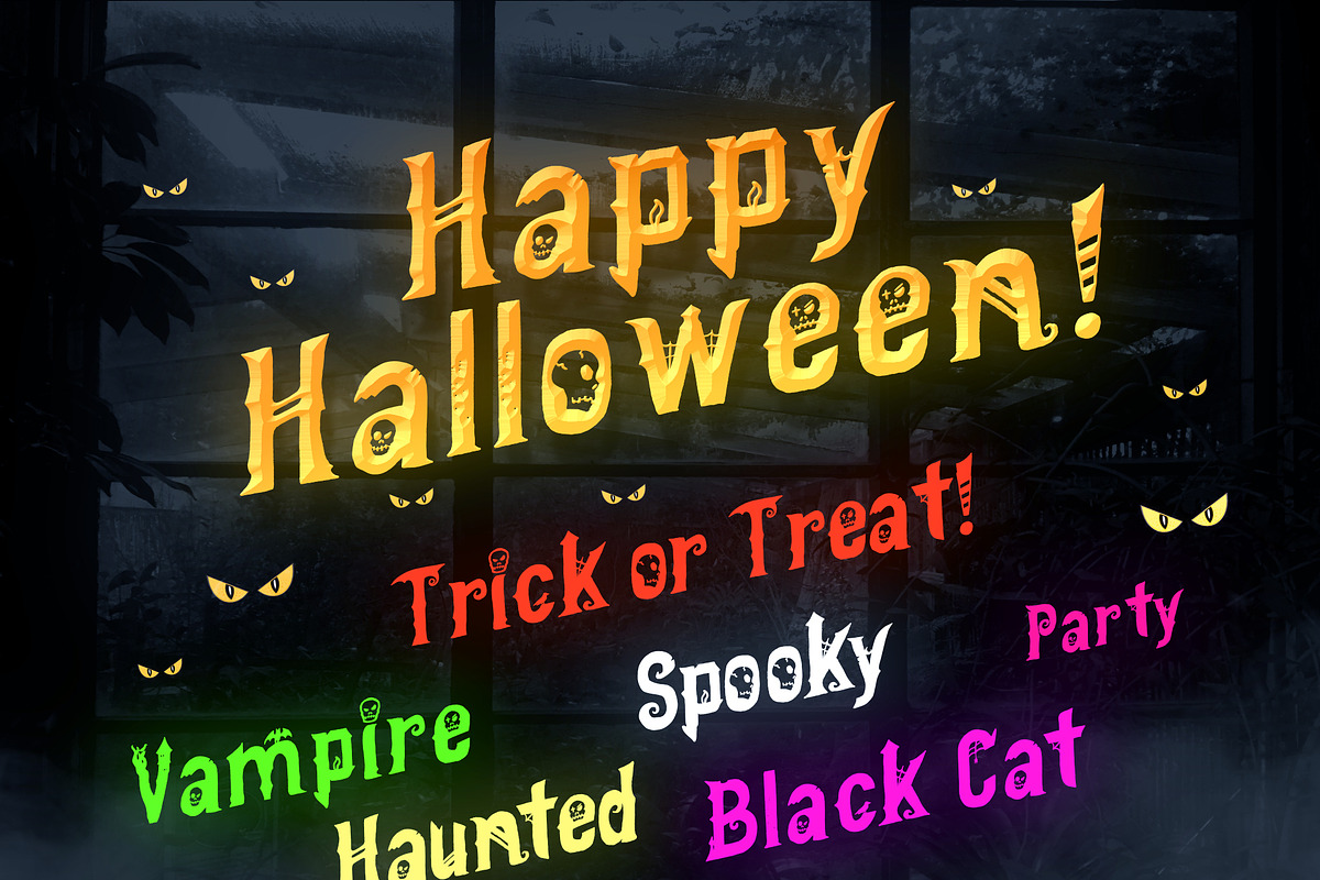 New Halloween Font called: Graveyard, a Font by Hello Trilly (Photo 3 of 3)