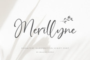 Merillyne Signature - Natural Script, a Handwritten Font by CreateBigSupply (Thumbnail 1 of 9)