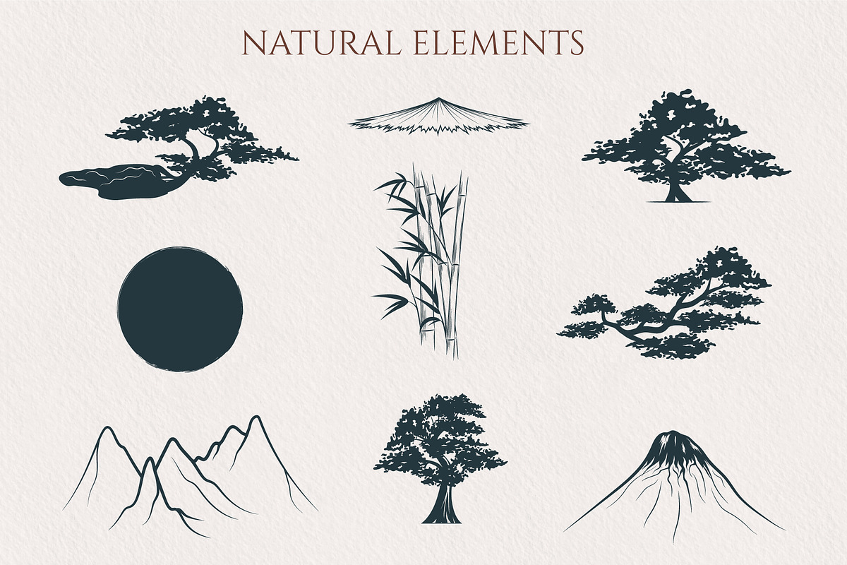 Hand Drawn Japanese Art Collection, a Decorative Illustration by KirillsWorkshop (Photo 6 of 7)