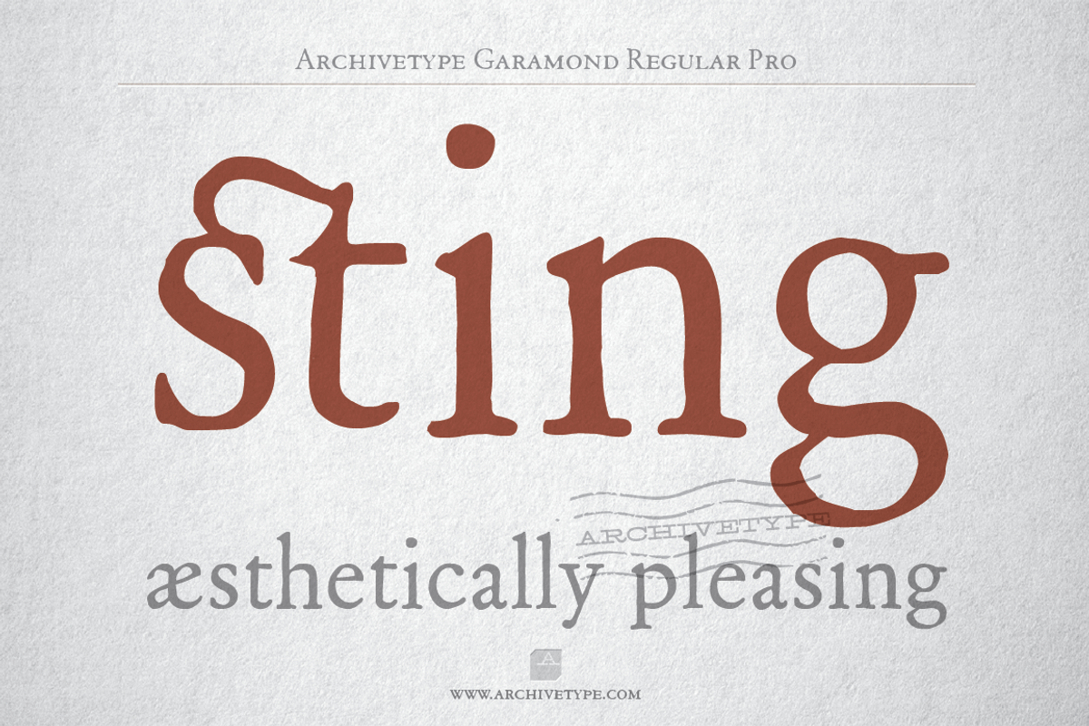 Archive Garamond Regular Pro preview 3
