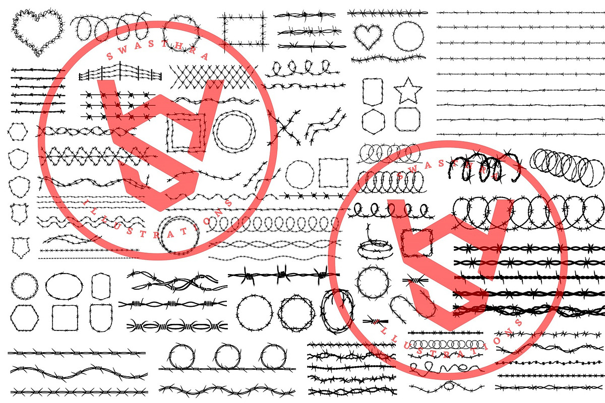Barbed Wire Vector, Jail Wire Border, an Object Illustration by ARTify Illustrations (Photo 2 of 2)